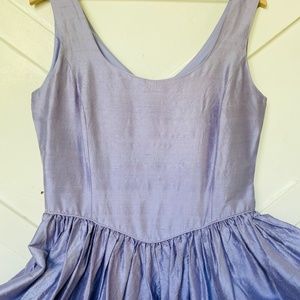 Laura Ashley lavender silk princess midi dress